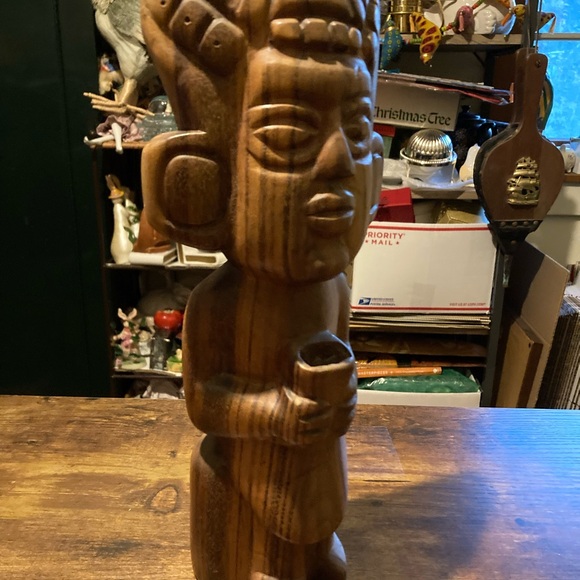 Aztec Mayan Wood sculpture - Picture 6 of 6